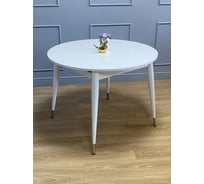 Стол KENNER k1000 белый/стекло белое глянец (золото) 324419