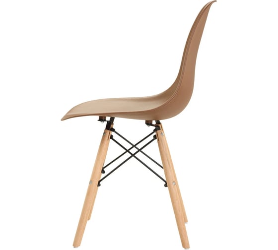 Мягкий стул LEON GROUP в стиле eames dsw, коричневый LEON1804M-BR1