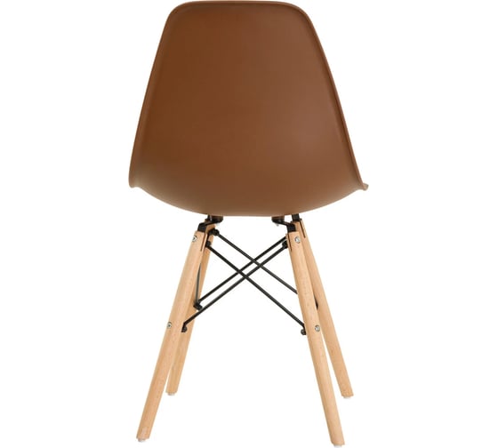 Мягкий стул LEON GROUP в стиле eames dsw, коричневый LEON1804M-BR1