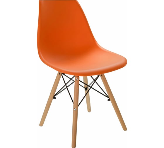 Мягкий стул LEON GROUP в стиле eames dsw, оранжевый LEON1804M-ORANGE1