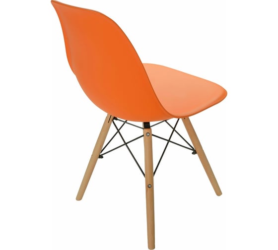 Мягкий стул LEON GROUP в стиле eames dsw, оранжевый LEON1804M-ORANGE1
