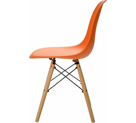 Мягкий стул LEON GROUP в стиле eames dsw, оранжевый LEON1804M-ORANGE1