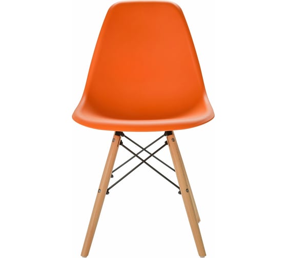 Мягкий стул LEON GROUP в стиле eames dsw, оранжевый LEON1804M-ORANGE1
