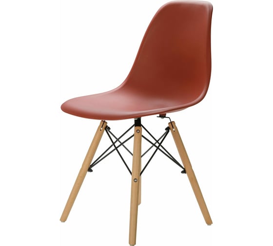 Мягкий стул LEON GROUP в стиле eames dsw, кирпичный LEON1804M-RBR1
