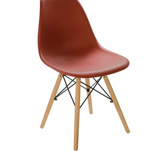 Мягкий стул LEON GROUP в стиле eames dsw, кирпичный LEON1804M-RBR1