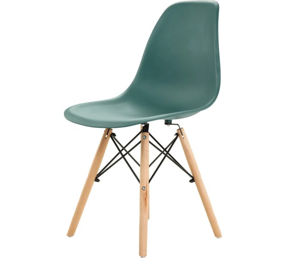 Мягкий стул LEON GROUP в стиле eames dsw, темно-зеленый LEON1804M-DGR1
