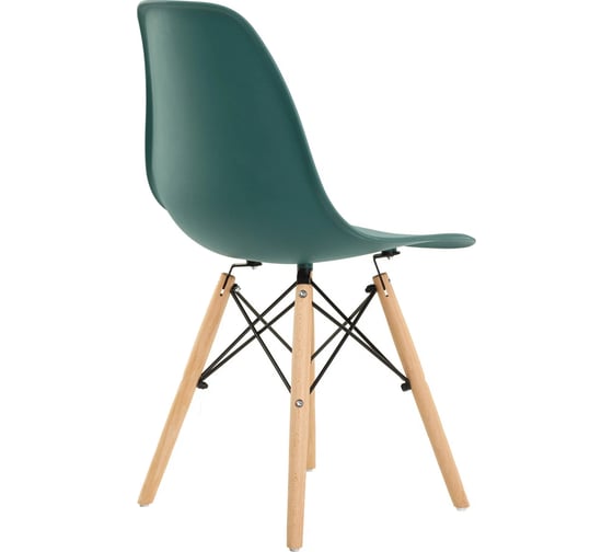 Мягкий стул LEON GROUP в стиле eames dsw, темно-зеленый LEON1804M-DGR1