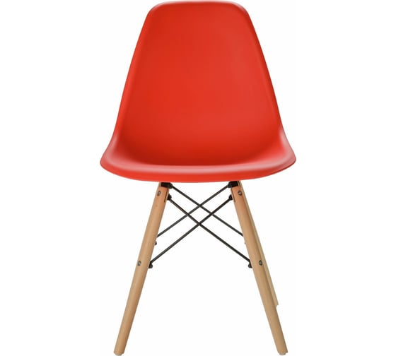 Мягкий стул LEON GROUP в стиле eames dsw, красный LEON1804M-RED1