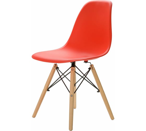 Мягкий стул LEON GROUP в стиле eames dsw, красный LEON1804M-RED1