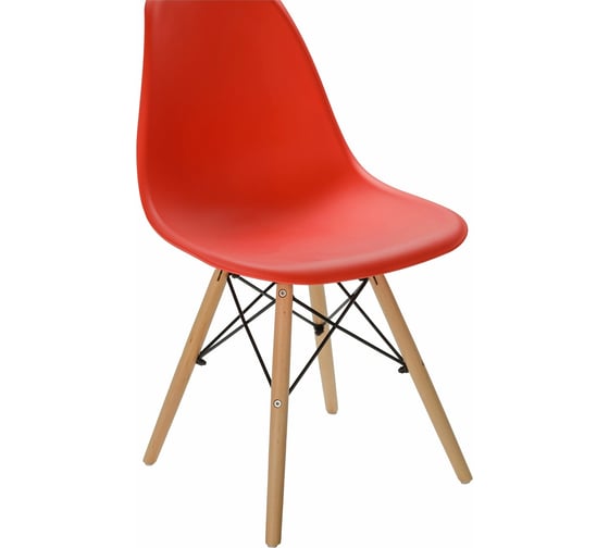 Мягкий стул LEON GROUP в стиле eames dsw, красный LEON1804M-RED1