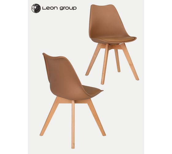 Мягкий стул LEON GROUP франкфурт в стиле eames dsw, бежевый LEON1804M-BE1