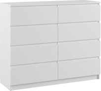 Комод Woodville Мадера 1200.8, ЛДСП, белый 520943