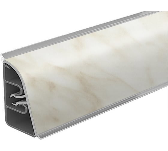 Плинтус для столешницы Thermoplast 850-1212 АР850, Мрамор Каррара, 37х24х4200 мм (ф-ра 079/1233) 850V.1212F4200.00.00 1
