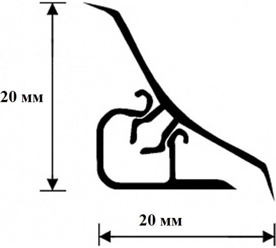 Плинтус для столешниц Thermoplast 120-1511 20x20x3000 мм, Селена (ф-ра 1511, 3R) MTK120-1511