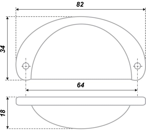 Ручка BOYARD S9220/64 RS092AB.15/64