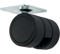 Мебельное колесо BOYARD d=37мм, без тормоза, с площадкой N113BL/BL.3