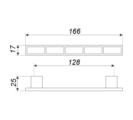 Мебельная ручка BOYARD RS282CP/MC5.4/128