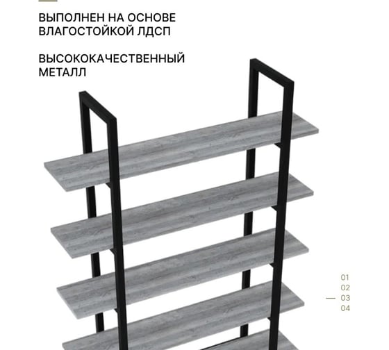 Навесная полка Alternative тип 2 стеллаж бастет рагнар 4891 пч 16 мм 1200x310x1710 мм 00000052201