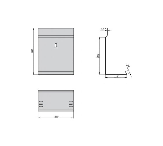 Полка для планшета MAKMART 250x150x320 мм, отделка черный бархат матовый RS.2A.3012.9005
