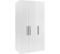 Трехдверный шкаф Моби вестра, белый шагрень 518140