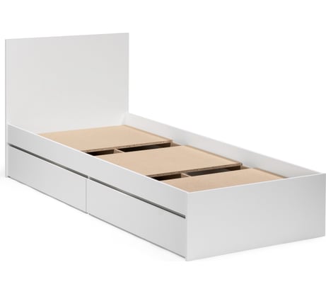 Односпальная кровать Woodville мадера, 90x200 см, белый 497492