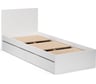 Односпальная кровать Woodville мадера, 90x200 см, белый 497492