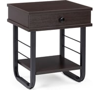 Прикроватная тумба Woodville Малгома, черная/венге 511607