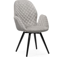 Крутящееся кресло Woodville Муат, серый/черный глянец 566491