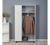 Выкатная вешалка Letta ultra с полками белое тиснение L3153