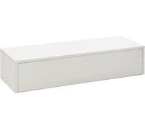 Подвесная тумба Letta malta plus с двойным ящиком белое тиснение 910x200x290 мм L3213