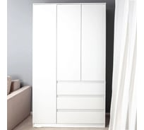 Шкаф Letta 3в1 пакс с 3 ящиками белое тиснение L14012