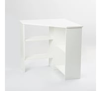 Угловой рабочий стол Letta malta plus с полками белое тиснение 730x754x730 мм L3605