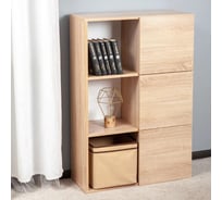 Книжный шкаф Letta style с 3 дверками дуб сонома 706x1048x300 мм L3090