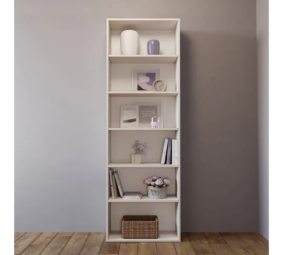 Стеллаж Letta hardy лайт 2 белое тиснение 600x1800x240 мм L80317945 1