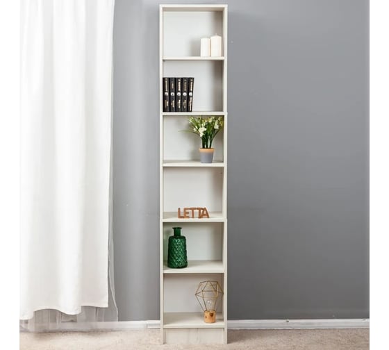 Стеллаж Letta hardy узкий дуб крафт белый 400x2020x280 мм L135570 1