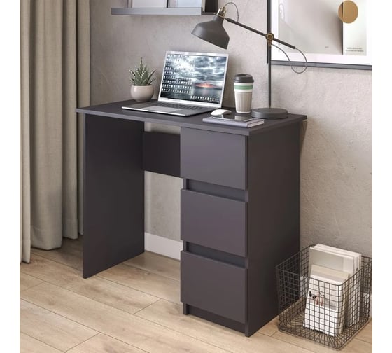 Письменный стол Letta city lite 3 ящика графит 900x750x450 мм L14001