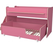 Двухъярусная кровать с лестницей Капризун Р444-2 12 с ящиками, розовый 405453