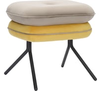 Пуф Bergenson Bjorn Pea, велюр, бежевый/желтый BB0000154