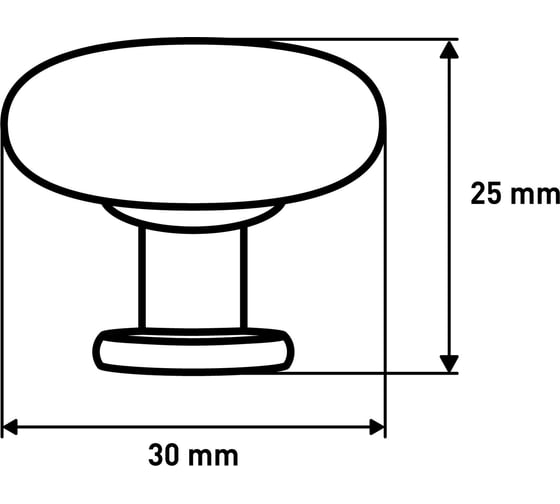 Ручка-кнопка для мебели Larvij 4 шт. L4.knob05BLx4