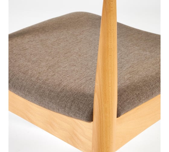 Стул Tetchair Bull мягкое сидение, каркас бук, сиденье ткань, 54.5x54x75 см, натуральный/коричневый 19586
