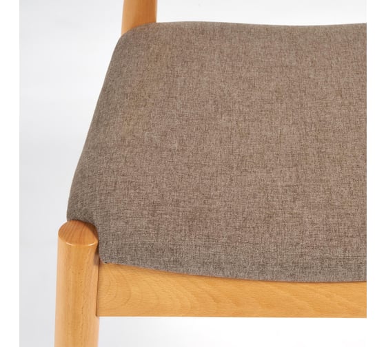 Стул Tetchair Bull мягкое сидение, каркас бук, сиденье ткань, 54.5x54x75 см, натуральный/коричневый 19586