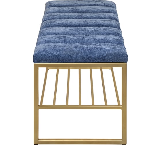 Банкетка GreenWeen RUBY золотой каркас, сидение шенилл цвет Steel Blue, Bulon, 1100x400x450 мм GW-RUBY-SBLUE-110G-BL