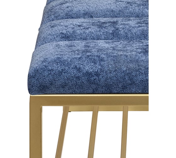 Банкетка GreenWeen RUBY золотой каркас, сидение шенилл цвет Steel Blue, Bulon, 1100x400x450 мм GW-RUBY-SBLUE-110G-BL