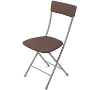 Стул складной Nika "Ника 1М" с мягкой спинкой ССН1М/3 серый/коричневый