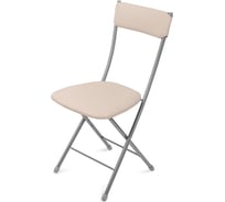 Стул складной Nika "Ника 1М" с мягкой спинкой ССН1М/1 серый/слоновая кость