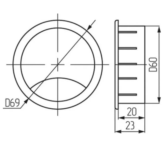 Пропуск для кабеля STARFIX белый SMF-4046