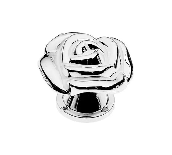 Ручка-кнопка CAPPIO TUNDRA Rose 01, белая с серебряным 4647189