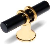 Ручка-кнопка CAPPIO диаметр 12 мм, черный с золотом 7067519