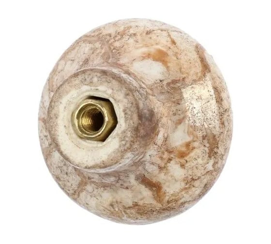 Ручка-кнопка CAPPIO ART Ceramics 011 диаметр 32 мм, керамическая, белая с текстурой 9448014