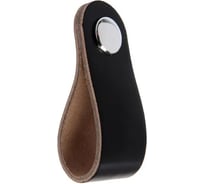 Ручка-кнопка CAPPIO черная, кожаная 7369625